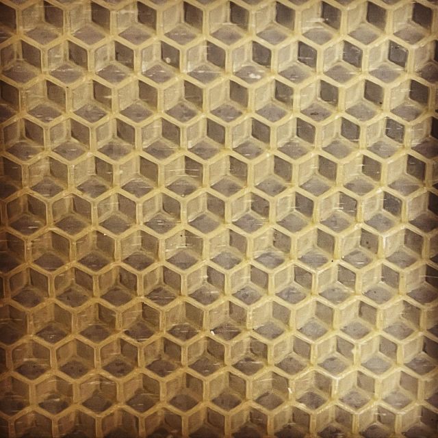 A photo of real life beeswax. How amazing are those hexagons?!
#hexagonsarethebestagons