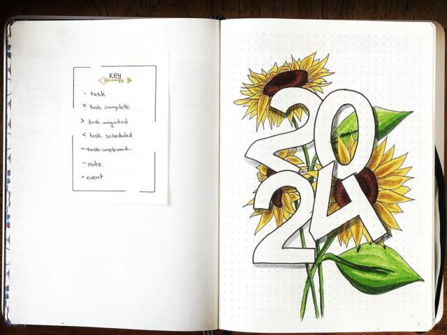 Happy New Year!

I ended 2023 with a review of my goals on the very last page of my journal! Ready to go into the new year with my new journal!

I listened to The Bullet Journal Method by Ryder Carroll late last year and it was so helpful! Not just for learning the ins and outs of bullet journaling (to be honest, while still great, that was the least of it), but for considering how to live an intentional life in which one responds to things instead of only reacting to them.

#bulletjournal #bujo @bulletjournal #bujocoverpage